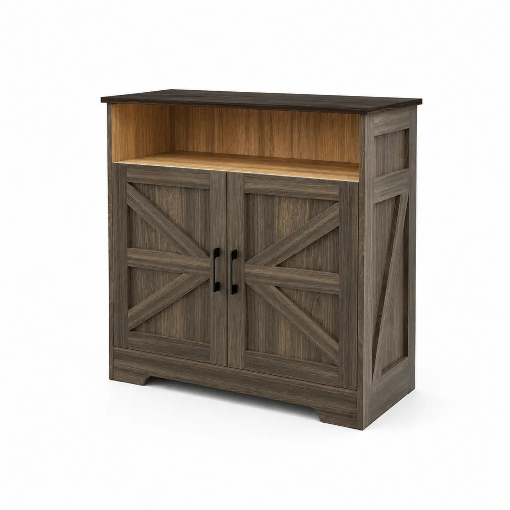 Sideboard Holzoptik Braun MDF 100x40x110 cm