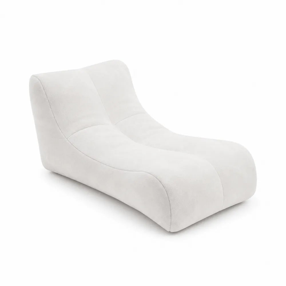 Lounge-Sessel Liegestuhl Wei? Polyester 120 cm